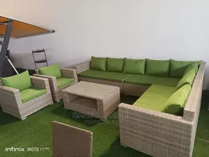 L Shaped Outdoor Sofa Plus 2 Single Seaters