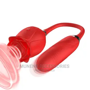 Rose Sucking Vibrator Dual Stimulator Dildo Sex Toy Clitoris