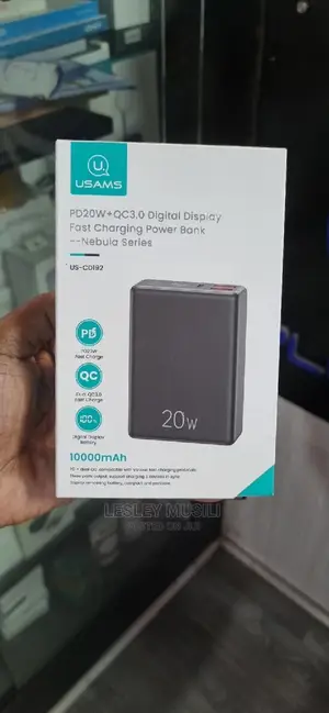 USAMS US-CD192 PD 20W 10000mah Fast Charging Power Bank