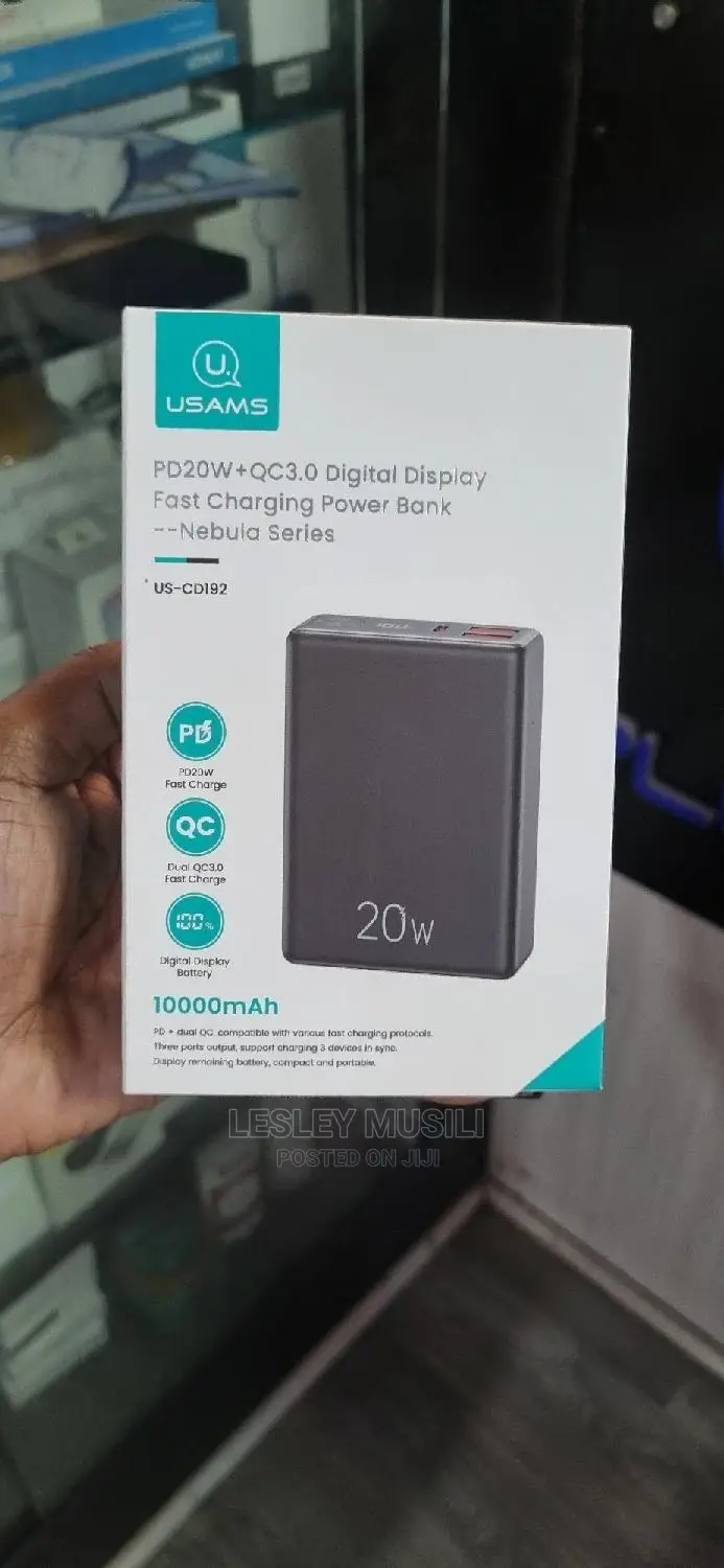 USAMS US-CD192 PD 20W 10000mah Fast Charging Power Bank