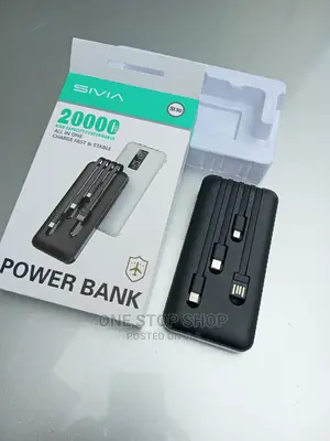 20000mah Portable Powerbank With 3 in 1built in Cables