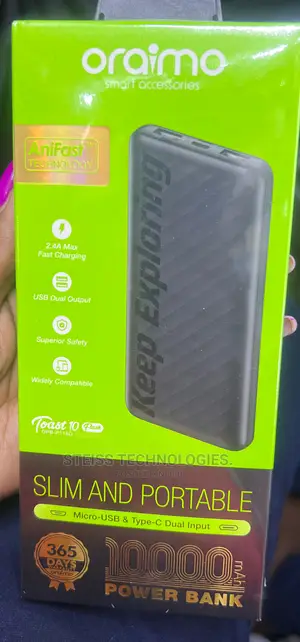 Oraimo 10000-Mah Powerbank.