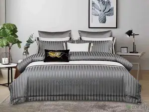 Luxury Cotton Stripped Duvet Cover Set
