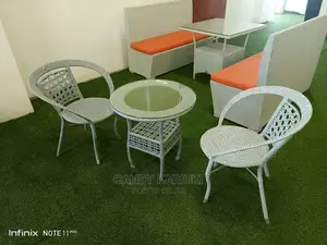 Zebra White 2 Seater Outdoor Set