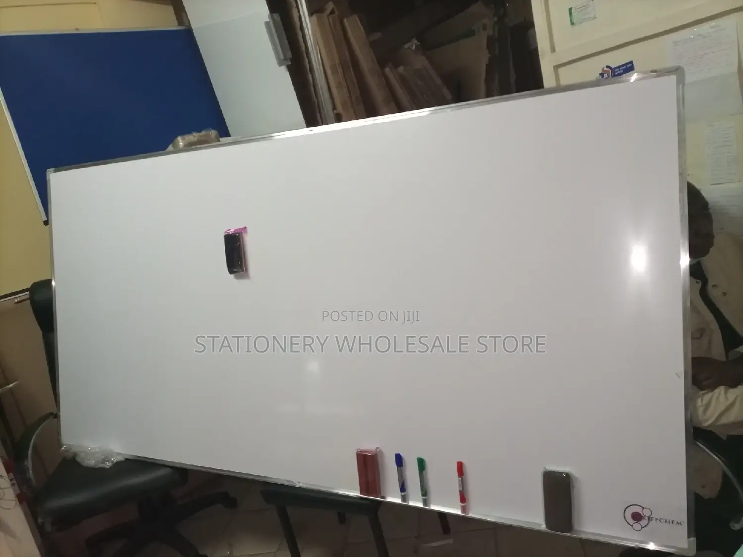School Size Whiteboard With Markers and Duster
