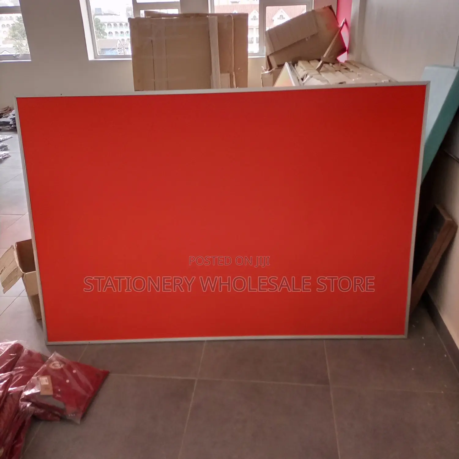 Red Noticeboard - Notice Board 5ftx4ft
