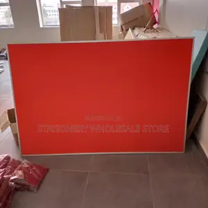 Red Noticeboard - Notice Board 5ftx4ft