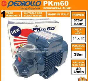 Pedrollo Water Pump PKM60 Booster Pump 0.5HP Original Italy