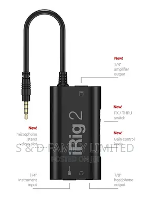 Irig 2 Analog Guitar Interface for Ios and Mac