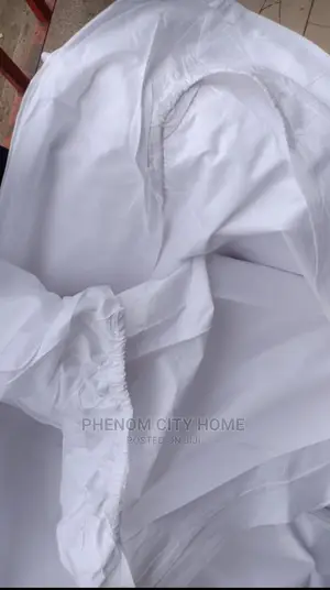 Plain White Fitted Cotton Bedsheet Set