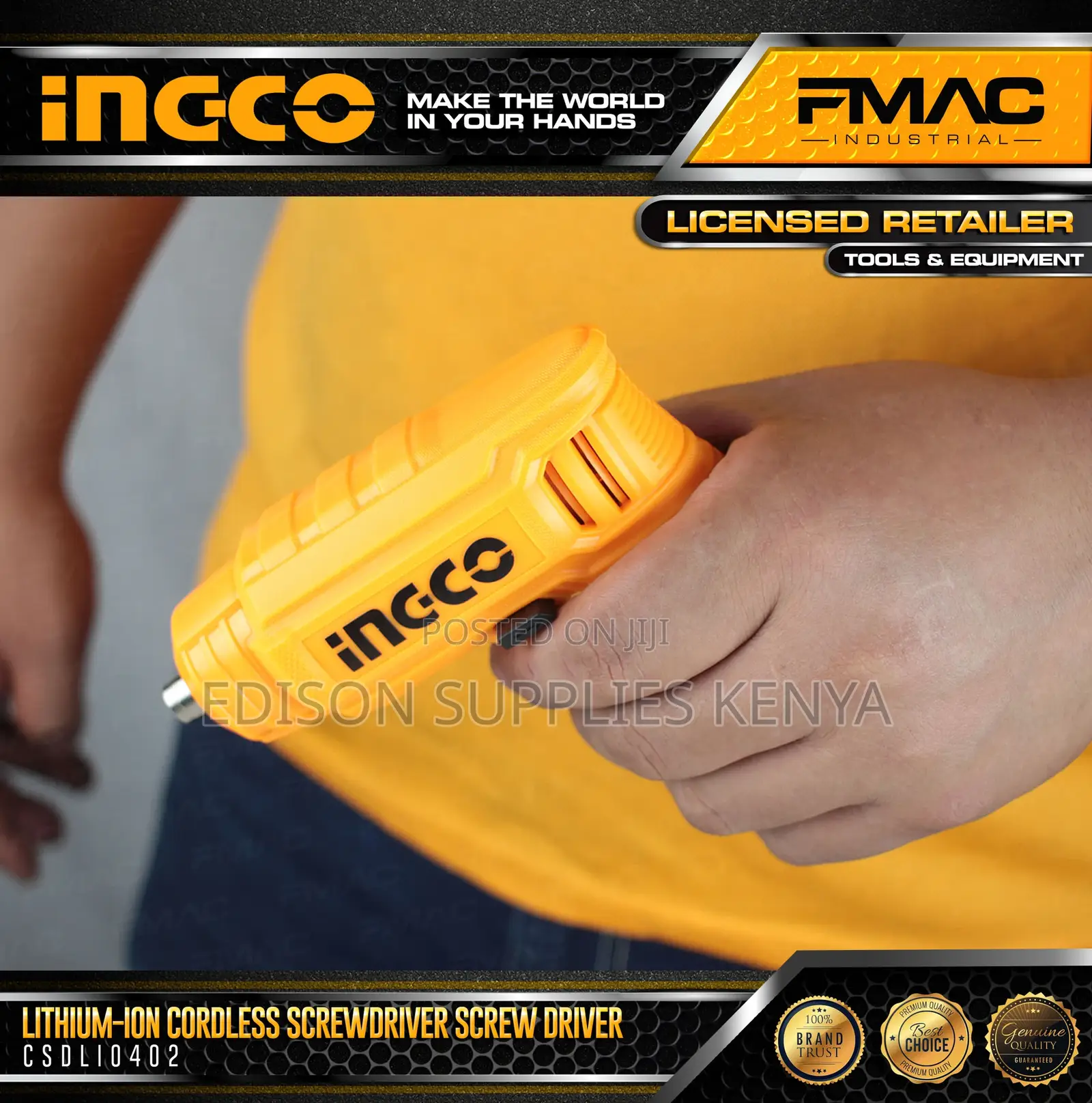 INGCO Cordless Screwdriver Lithium-Ion Screw Driver CSDLI040