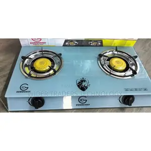 Eurochef Table Top Two Burner Gas Cooker Gray