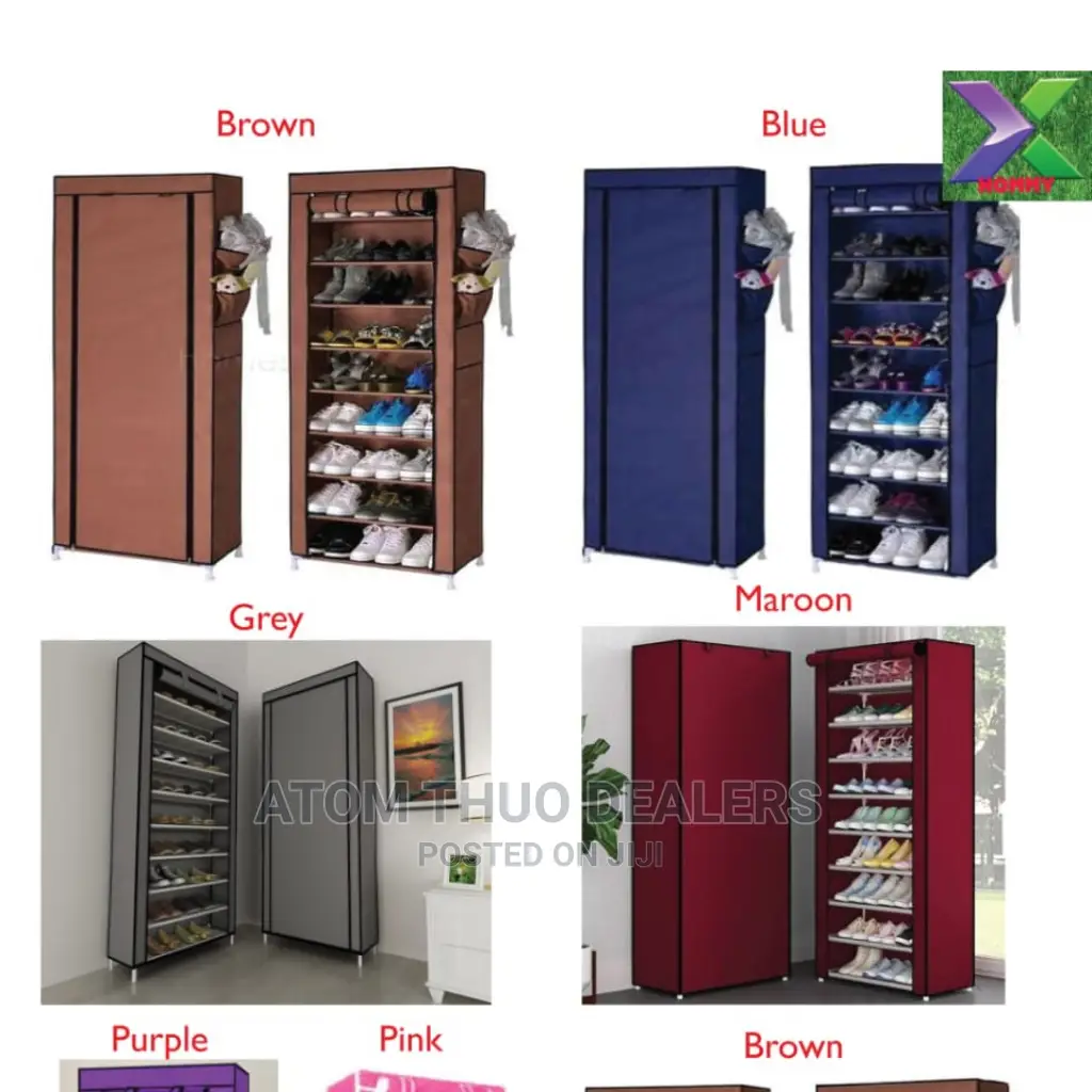 Single Column Shoe Rack 10 Layers 