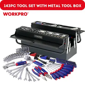 143 Piece Toolkit Set With Metal Toolbox WORKPRO