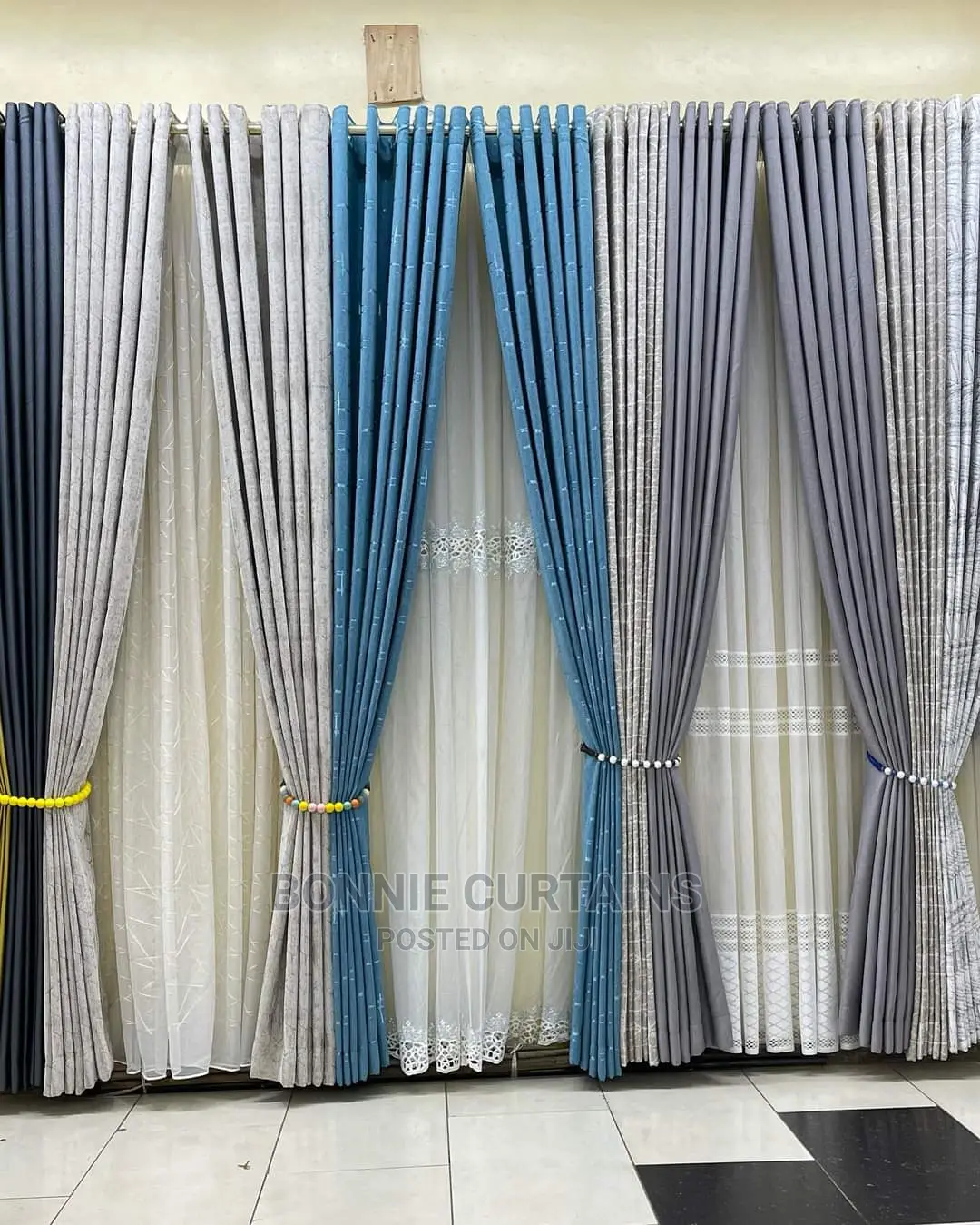 Black Yellow !!Grey !!White !!Pink ! Curtains for Sale