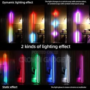 OUPURLED Corner Floor Lamp, RGB+IC Color Changing