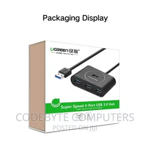 USB-C USB-A 3.0 to 4-Port Hub 1M Black