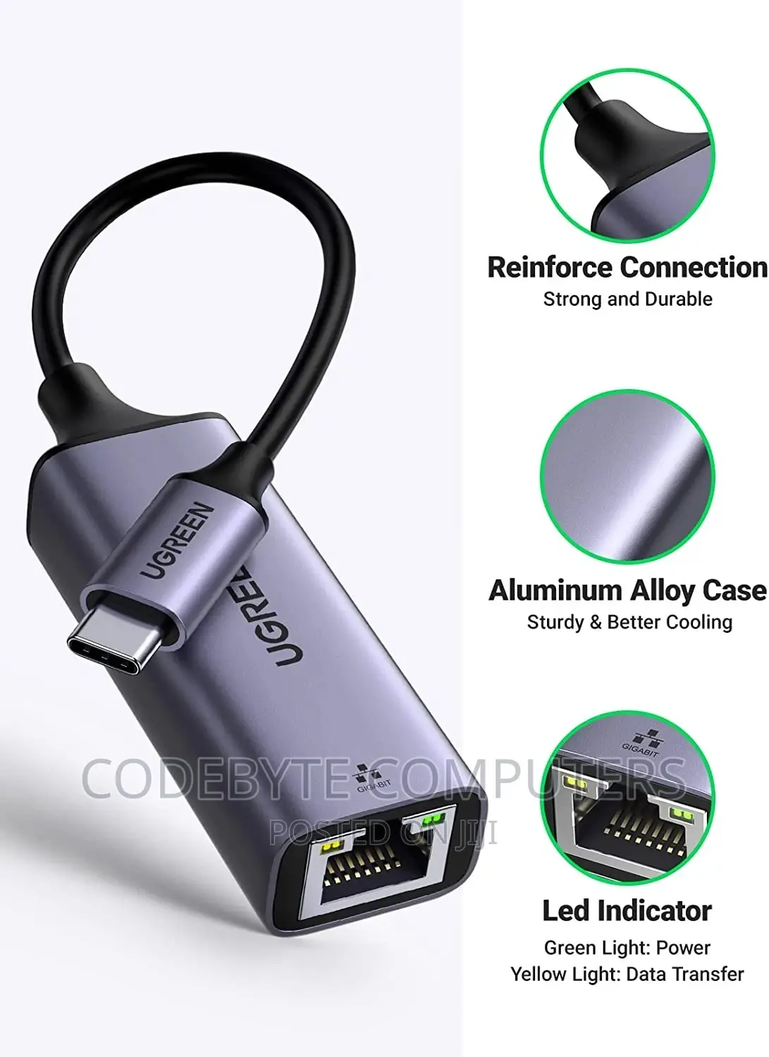 UGREEN USB-C to Gigabit Ethernet Adapter