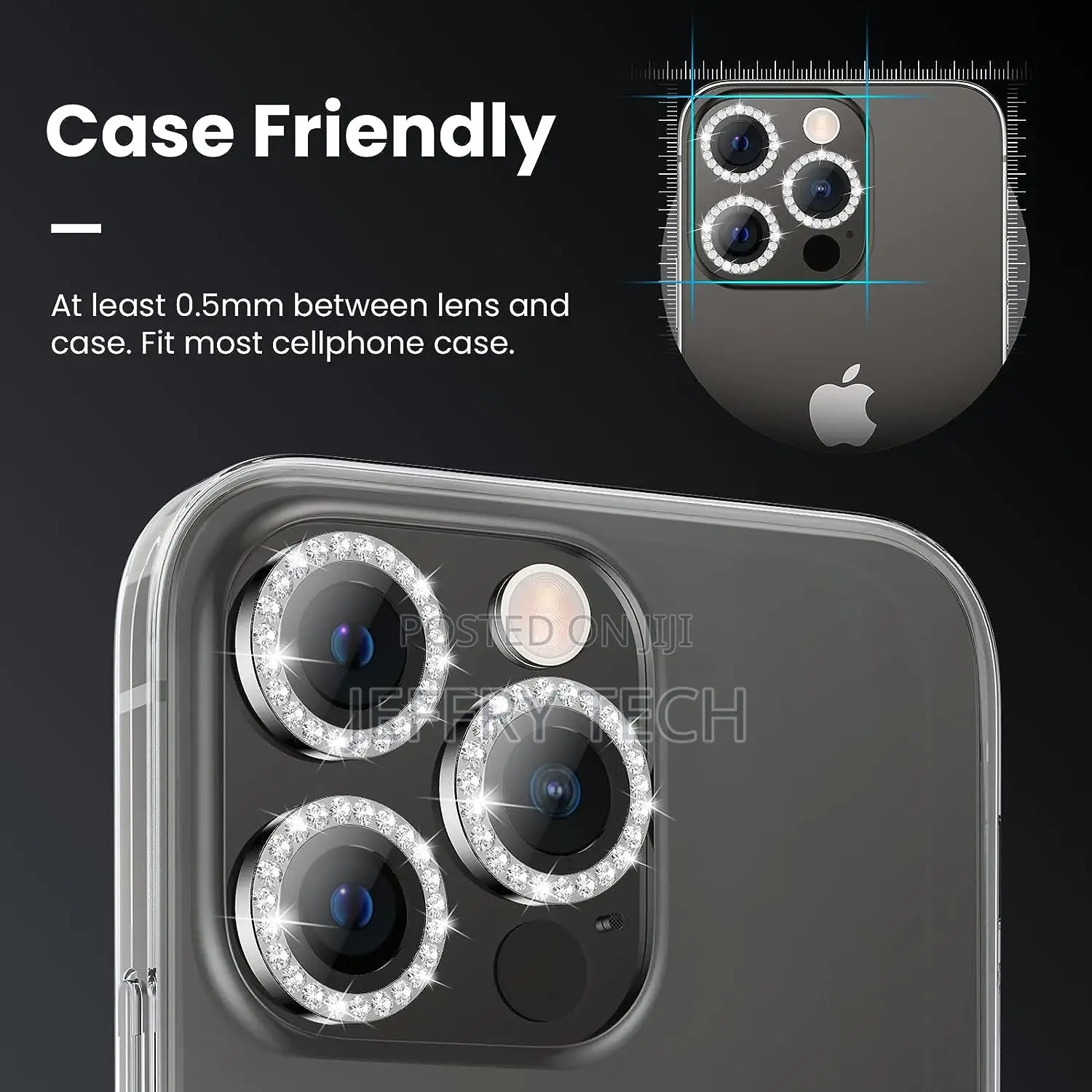 iPhone 13 Pro/iPhone 13 Pro Max Camera Lens Protector Bling