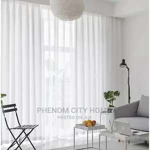Plain Heavy White Sheers