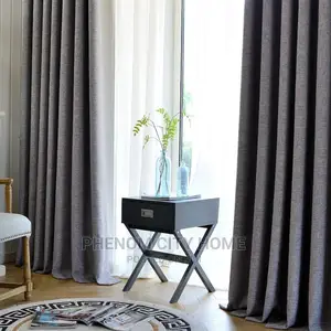 Plain Grey Linen Curtains
