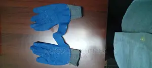 Grey Blue Safety Gloves