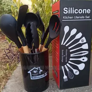 Black Silicone Spoon 
