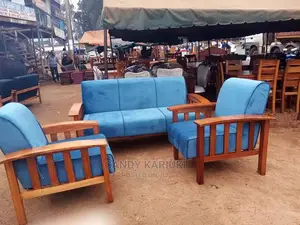 5 Seater Open Sofa With Mahogany Frame (3 +1+1)