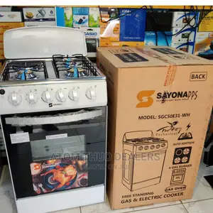 White 3+1 Standing Cooker Sayona Cooker With Gas Oven 