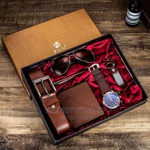 Jesou Men's Gift Set Exquisite Packaged(Brown)