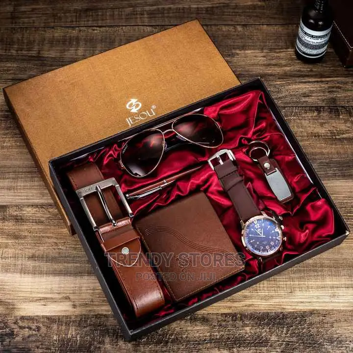 Jesou Men's Gift Set Exquisite Packaged(Brown)