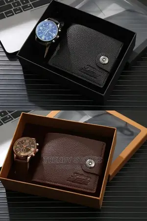 Luxury Men's Fashion Gift Set 2pcs With Wallet Watch