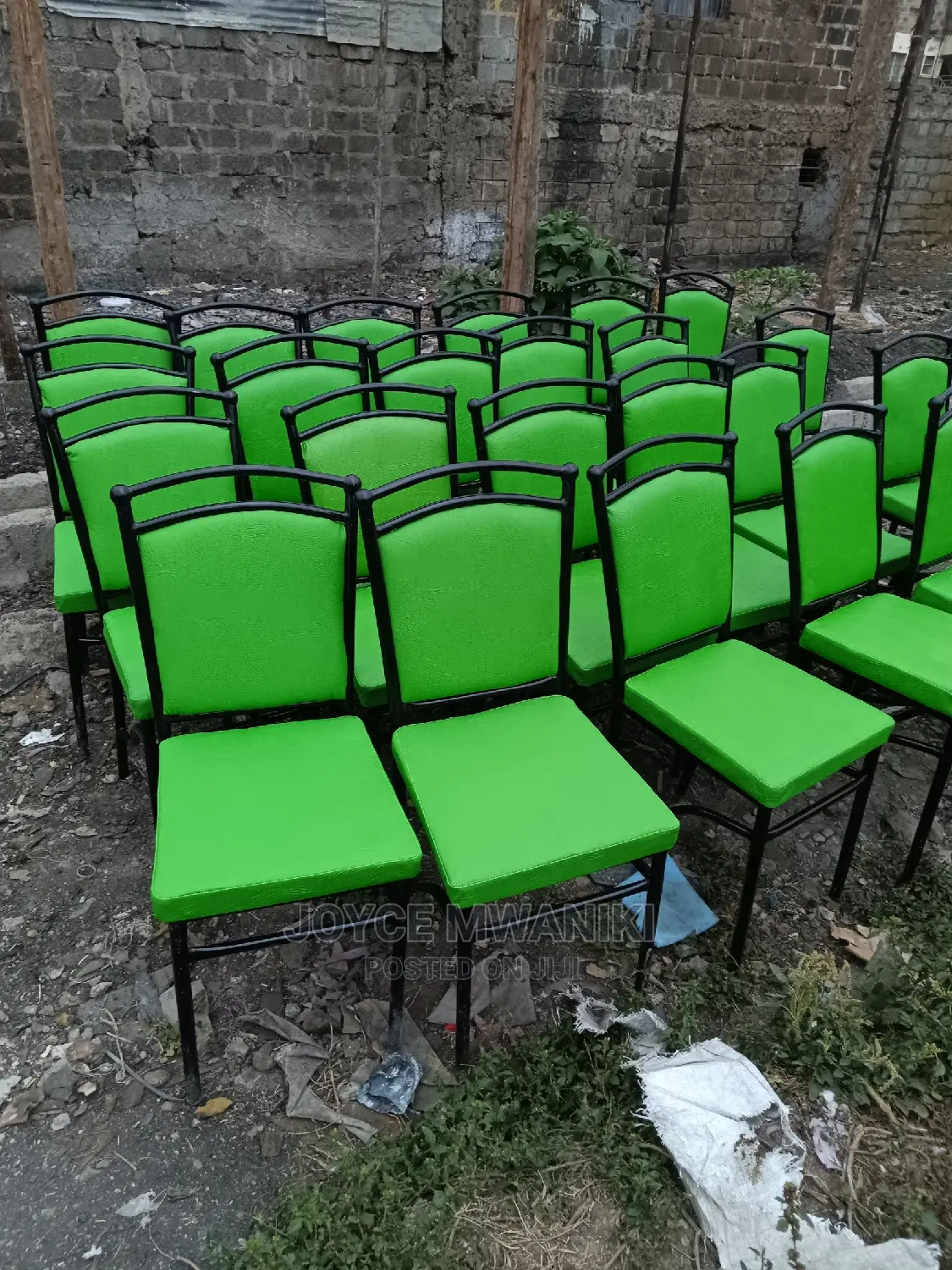Restaurant Balls Chairs Green Colour