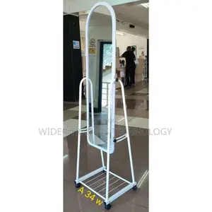 Dressing Mirror With Wheel and Shoe Rack