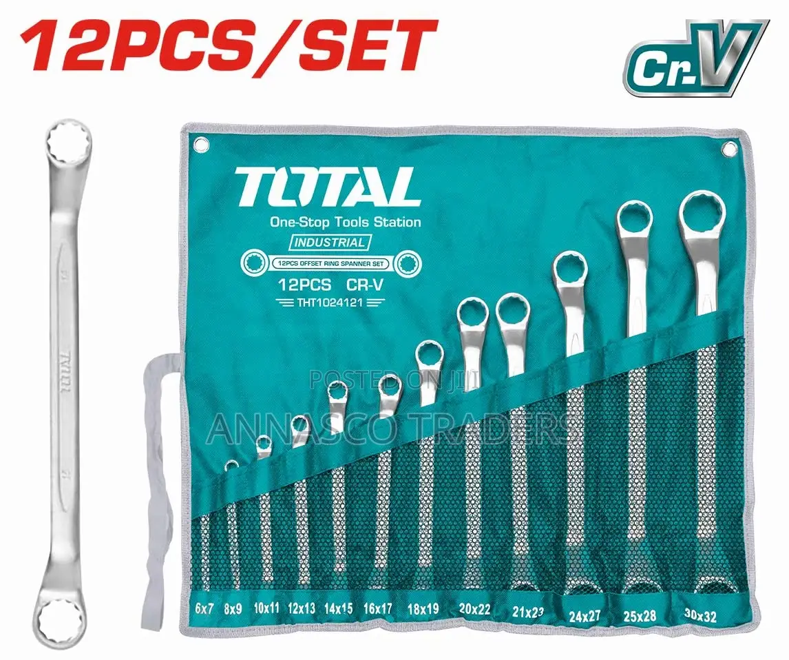 Total THTPCS Offset Ring Spanner Set