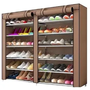 Double Column Shoe Rack With Cover