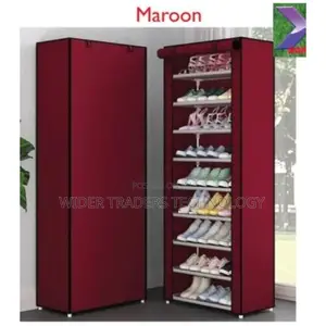 10 Layer Single Column Metallic Shoeracks Size;153*56*26cm