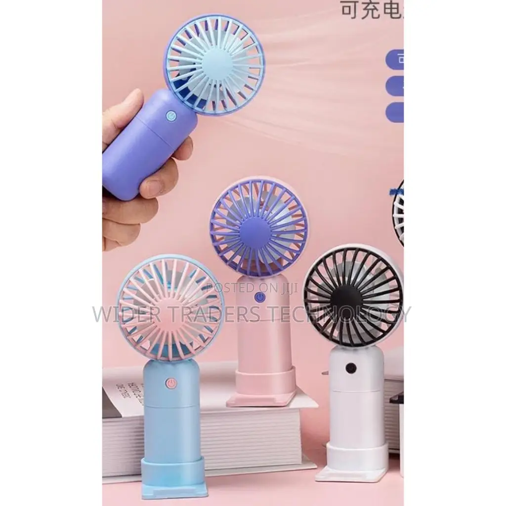 Portable Mini Fan With Led Lights/Rechargeable Multicoloured