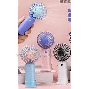 Portable Mini Fan With Led Lights/Rechargeable Multicoloured