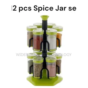 Signature 12 PCS Rotating Spice Jar Set Spice Rack