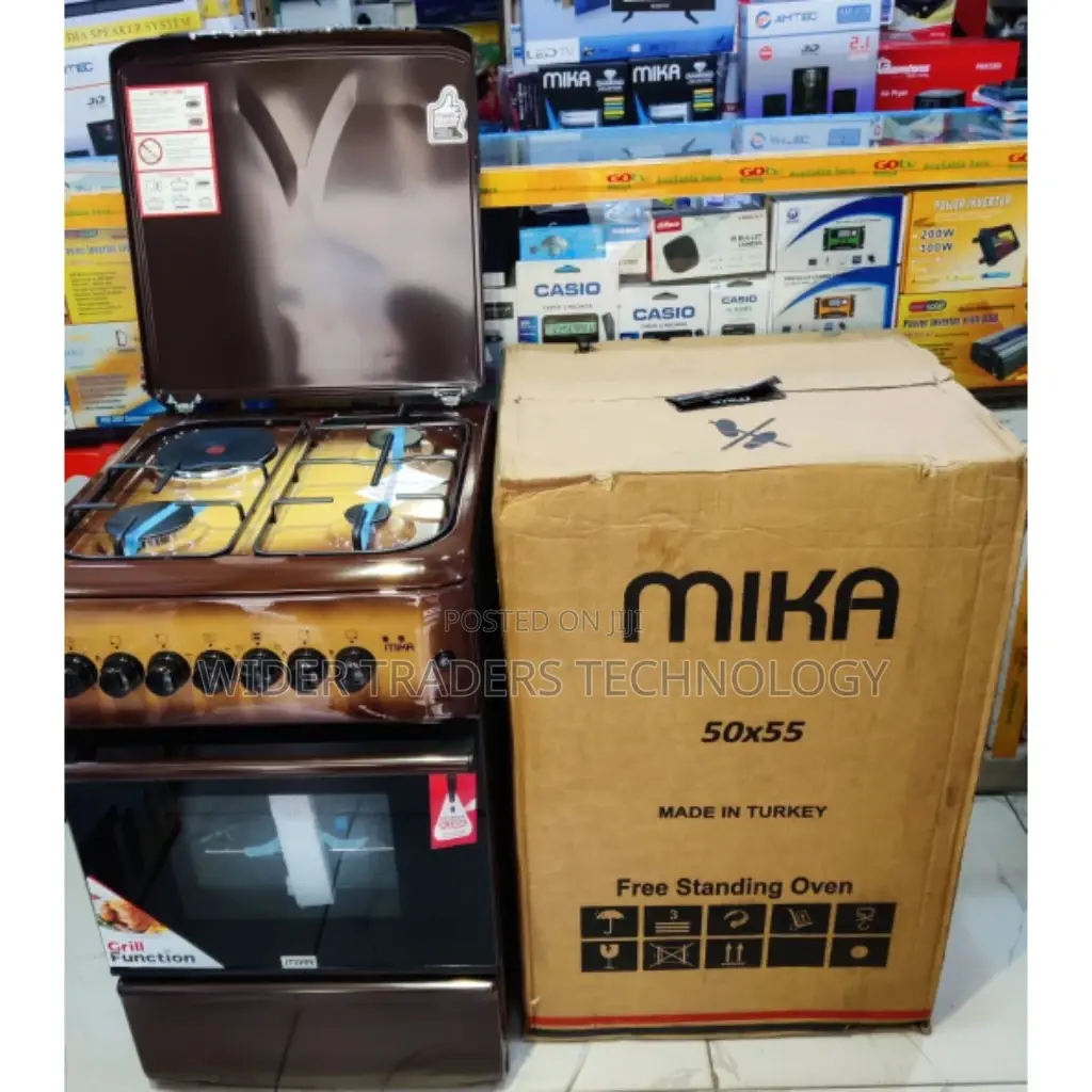 Mika Standing Cooker, 50cm X 55cm, 3 + 1, Dark Brown