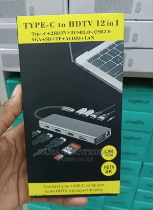 Type C to Hdmi 12 in Adapter, 12ports Hub