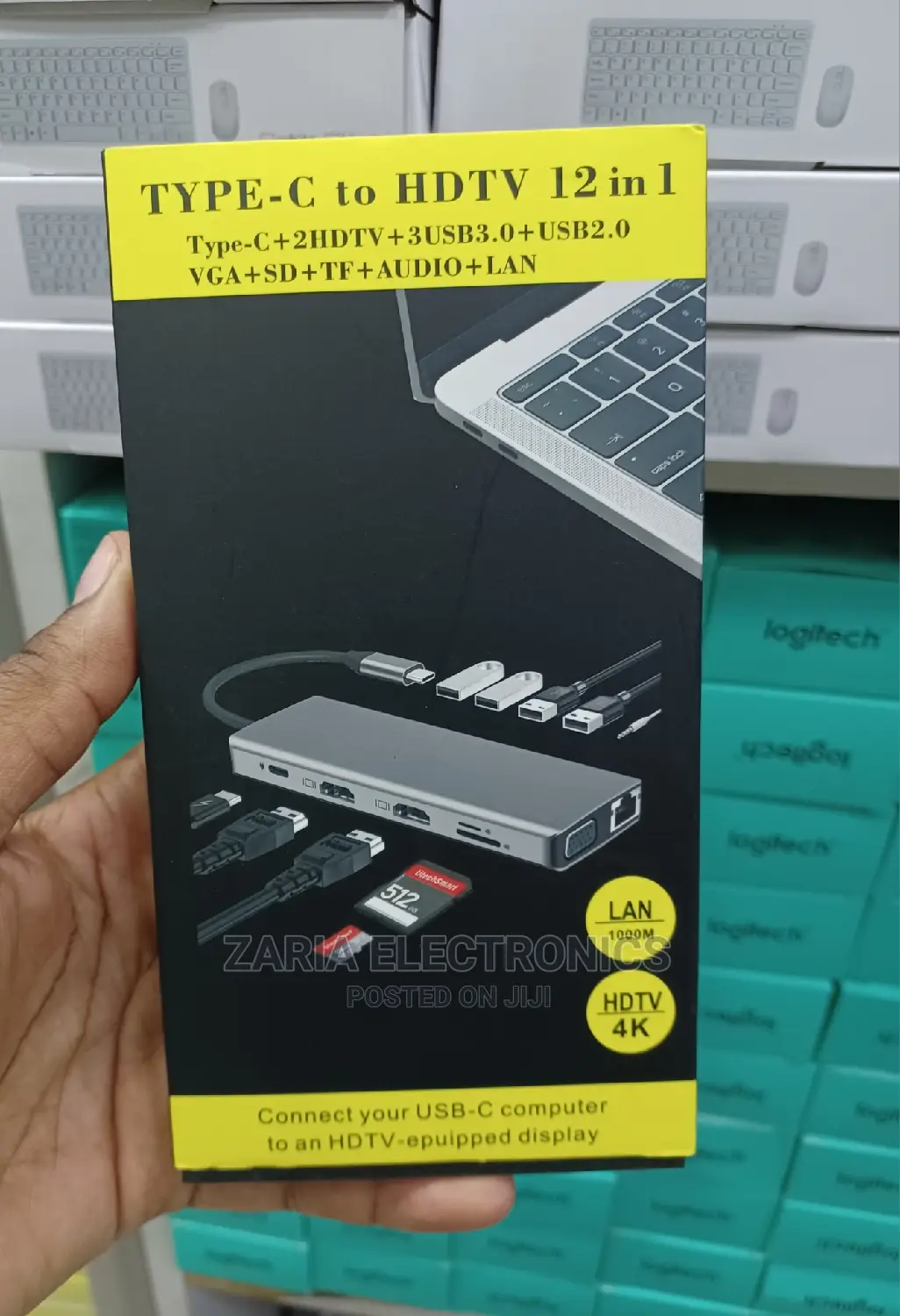 Type C to Hdmi 12 in Adapter, 12ports Hub