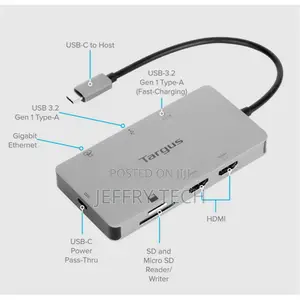 Targus DOCK423 USB-C Dual Alt Mode Mobile Dock, Support 1