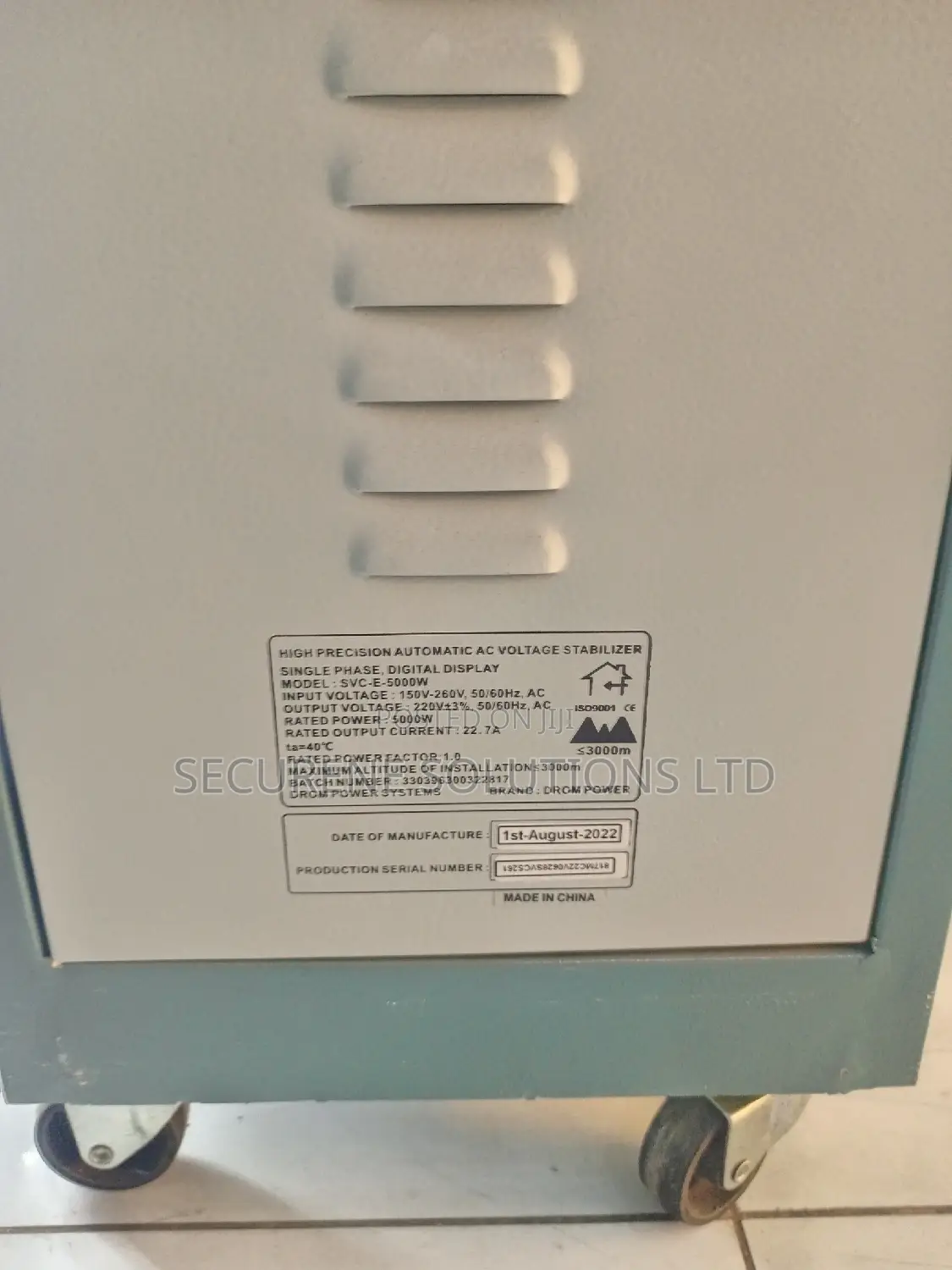 High Precision Automatic Voltage Stabilizer Drom Power 5000w
