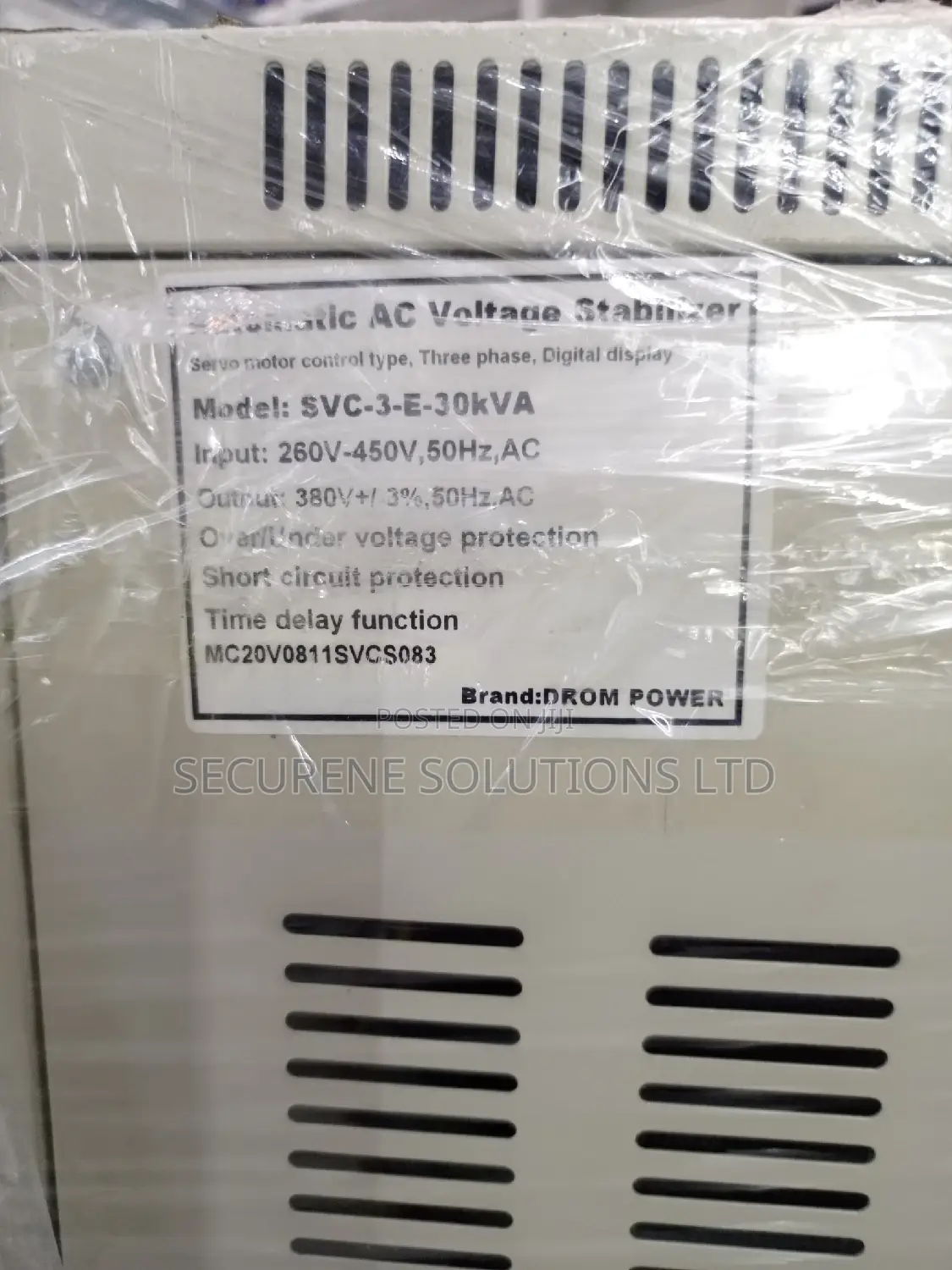 Voltage Stabilizer 3 Phase Digital Display Drom Power 30kw