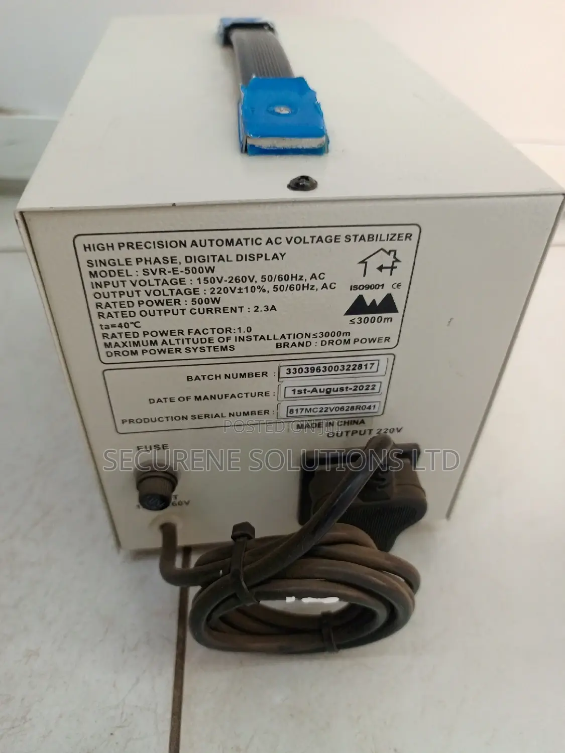 High Precision Automatic Voltage Stabilizer Svr-e-500w