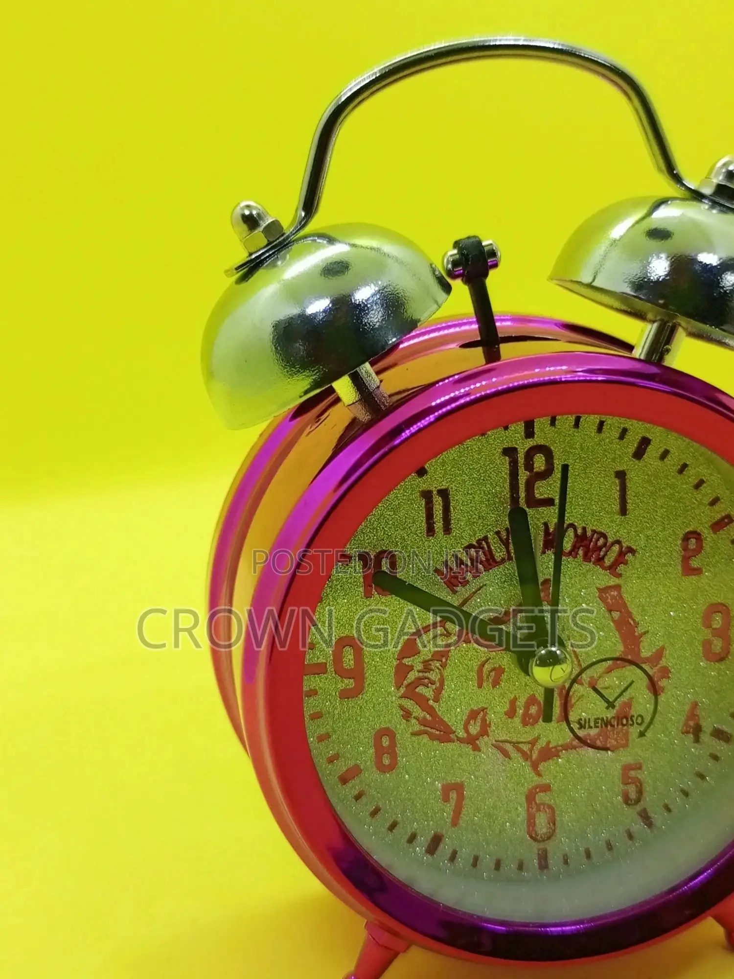 Round Bedside Desk Alarm Clock