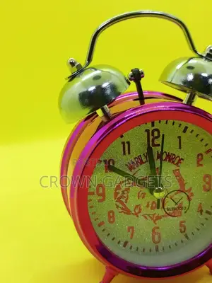 Round Bedside Desk Alarm Clock