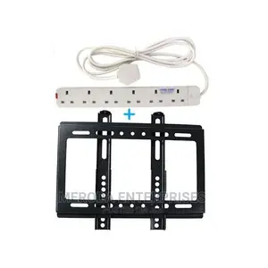 Power King 6 Way Power Extension + 14-42 TV Wall Bracket
